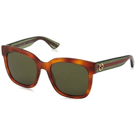 gucci havana gold green sunglasses|gucci 54mm oversized square sunglasses.